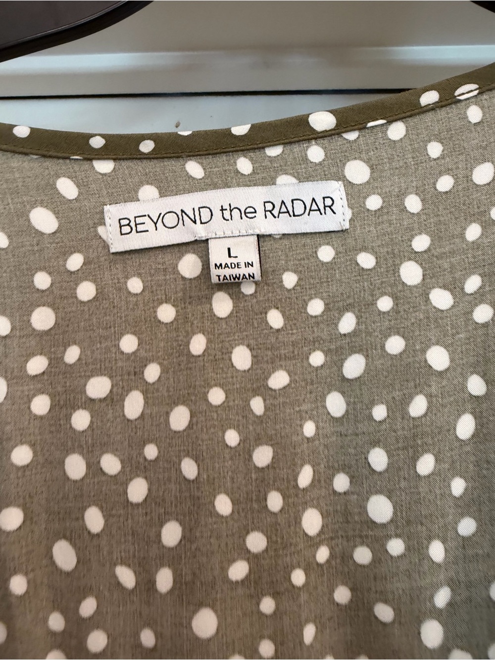 Beyond The Radar Olive Polka Dot High-Low Dress - Picture 3 of 7
